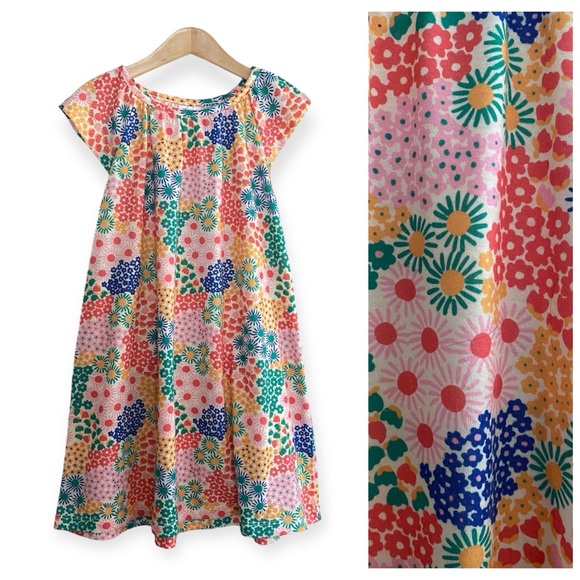 Hanna Andersson Other - Hanna Andersson Colorful Floral Print Flannel Pajama Dress Nightgown 6